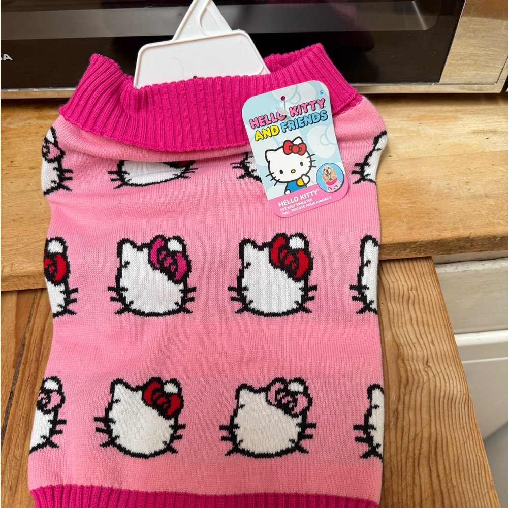Hello Kitty Pink and White Pet Sweater